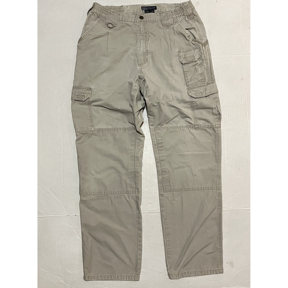 5.11 Tactical Mens 34 X 31.5‎ Beige Cargo Double Knee Stretch Pants Utility